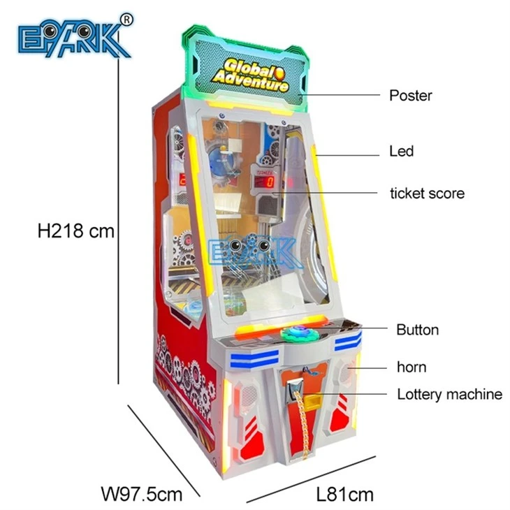 Global Adventure Drop Ball Redemption Game Machine