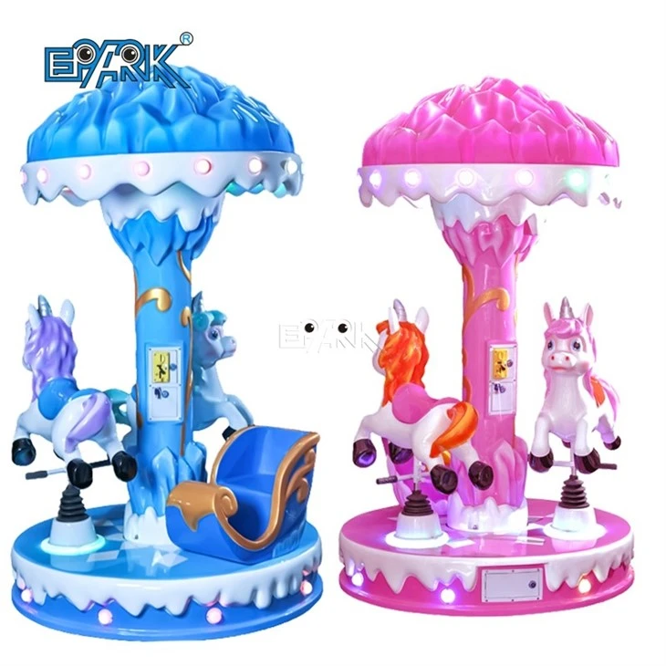 Three Seats Ice And Snow Carousel